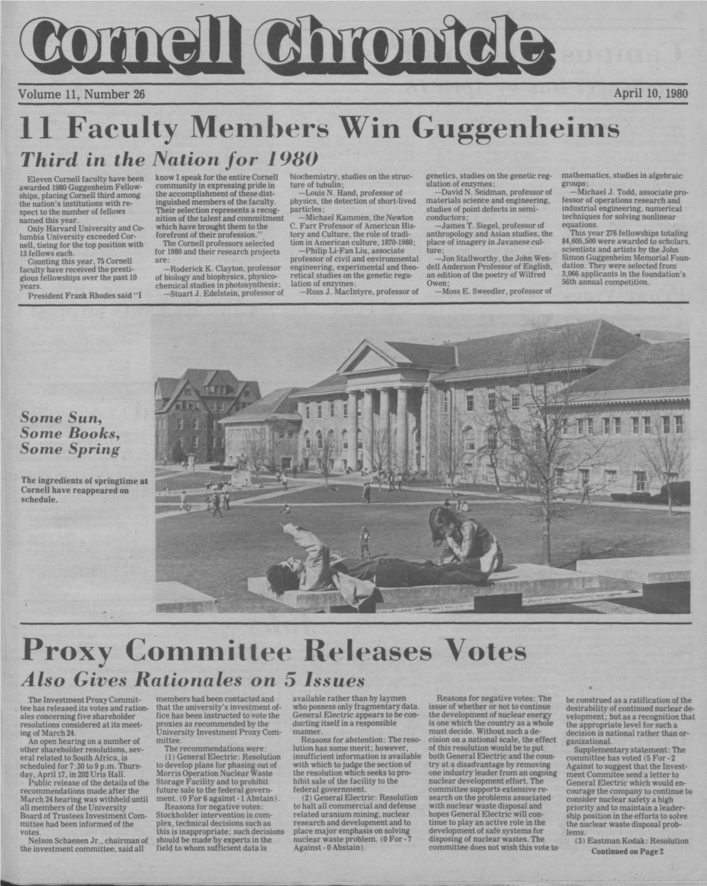 11 Faculty Members Win Guggenheims Proxy Committee Releases