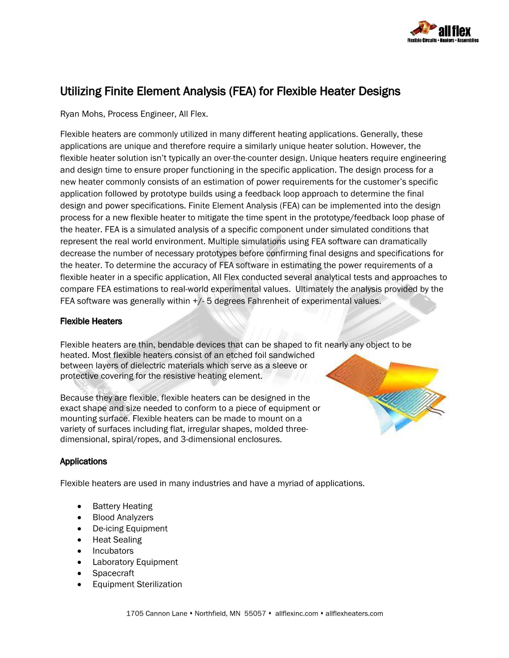 Utilizing Finite Element Analysis (FEA) for Flexible Heater Designs