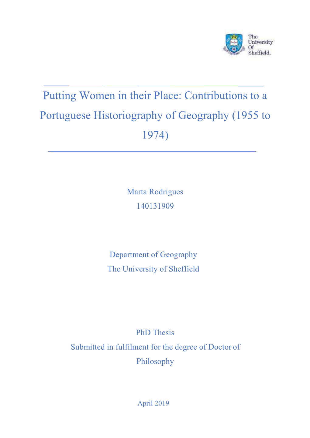 Contributions to a Portuguese Historiography of Geography (1955 To