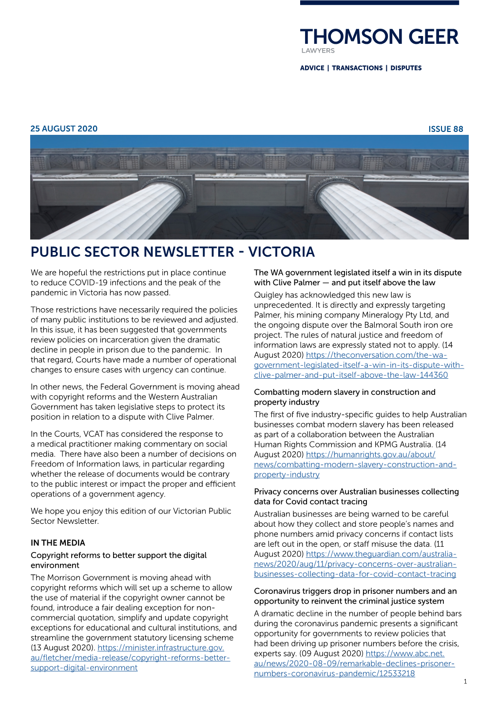 Victorian Public Sector Newsletter