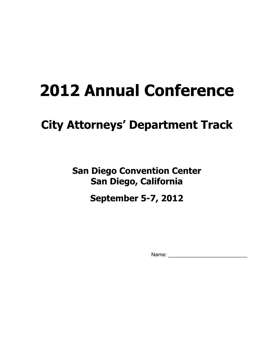 2012 Annual Conference