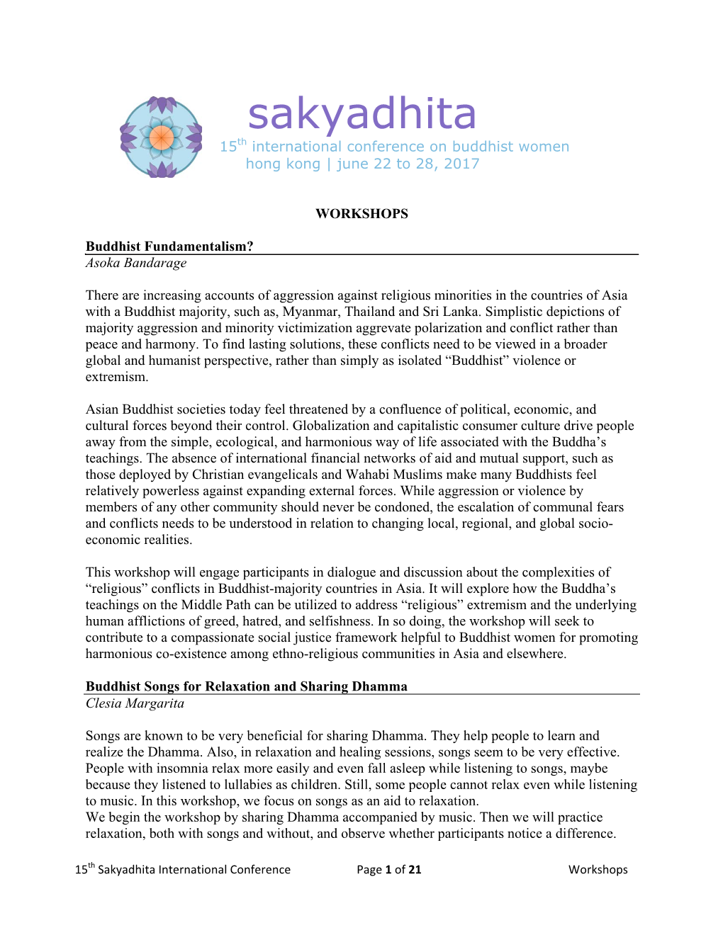 Sakyadhita International Association of Buddhist Women