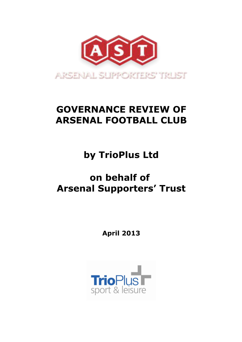 Governance Review of Arsenal Football Club