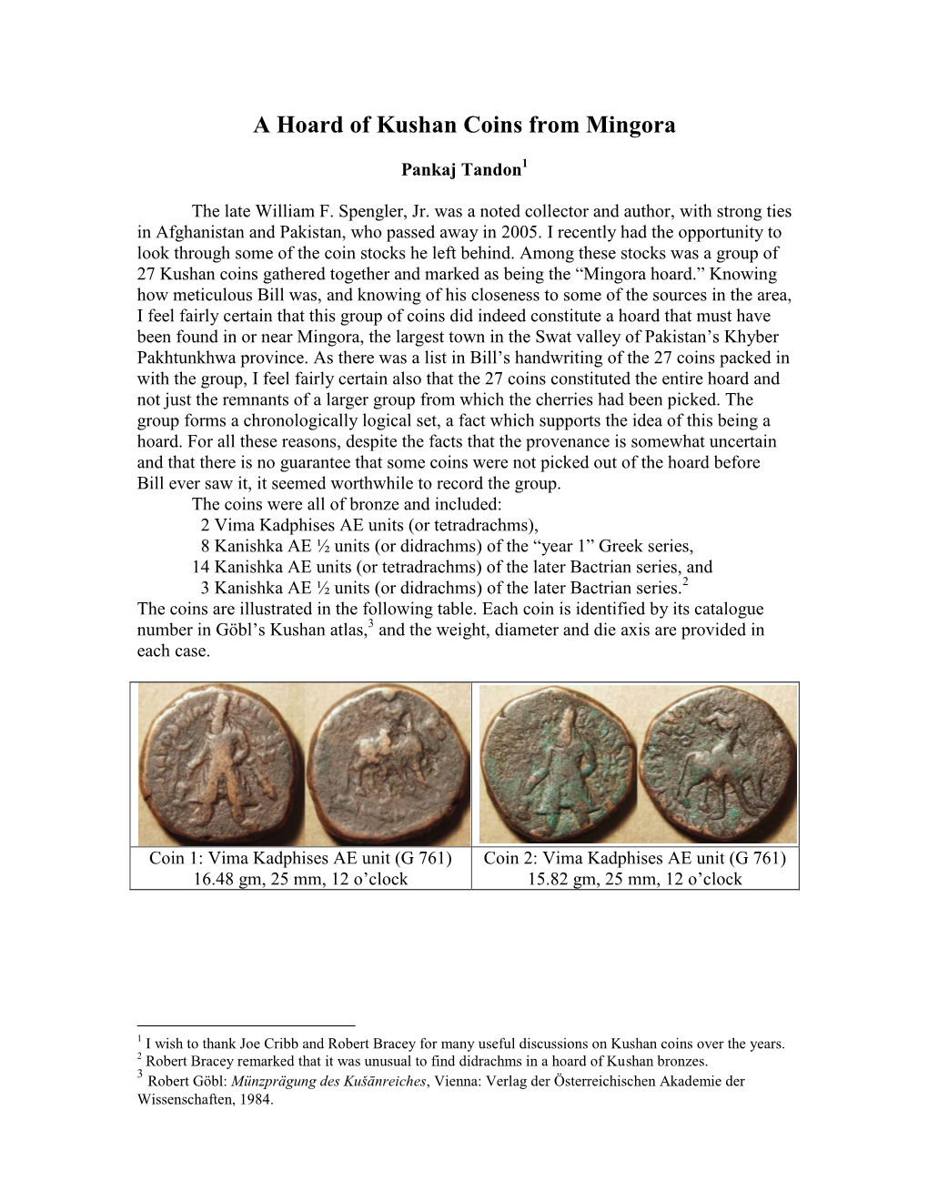 Some New Coin Types of the Kushan King Kanishka II