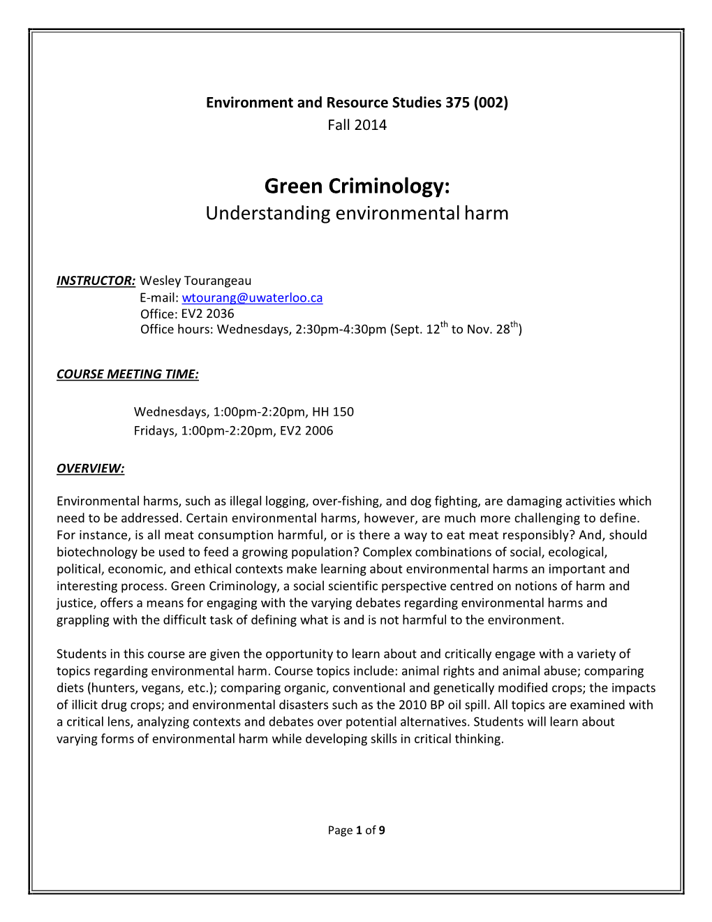 Green Criminology: Understanding Environmental Harm