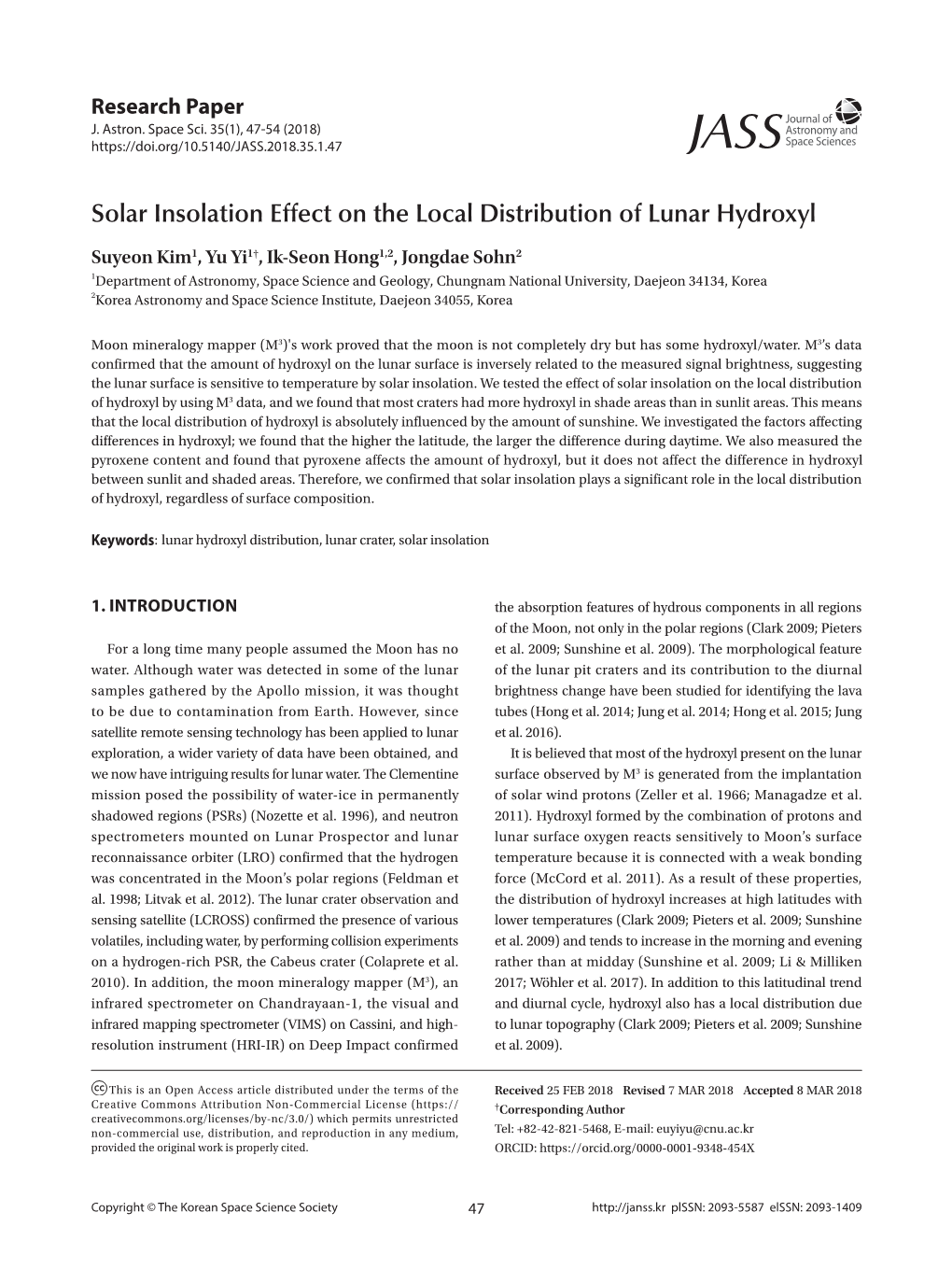 Solar Insolation Effect on the Local Distribution of Lunar Hydroxyl