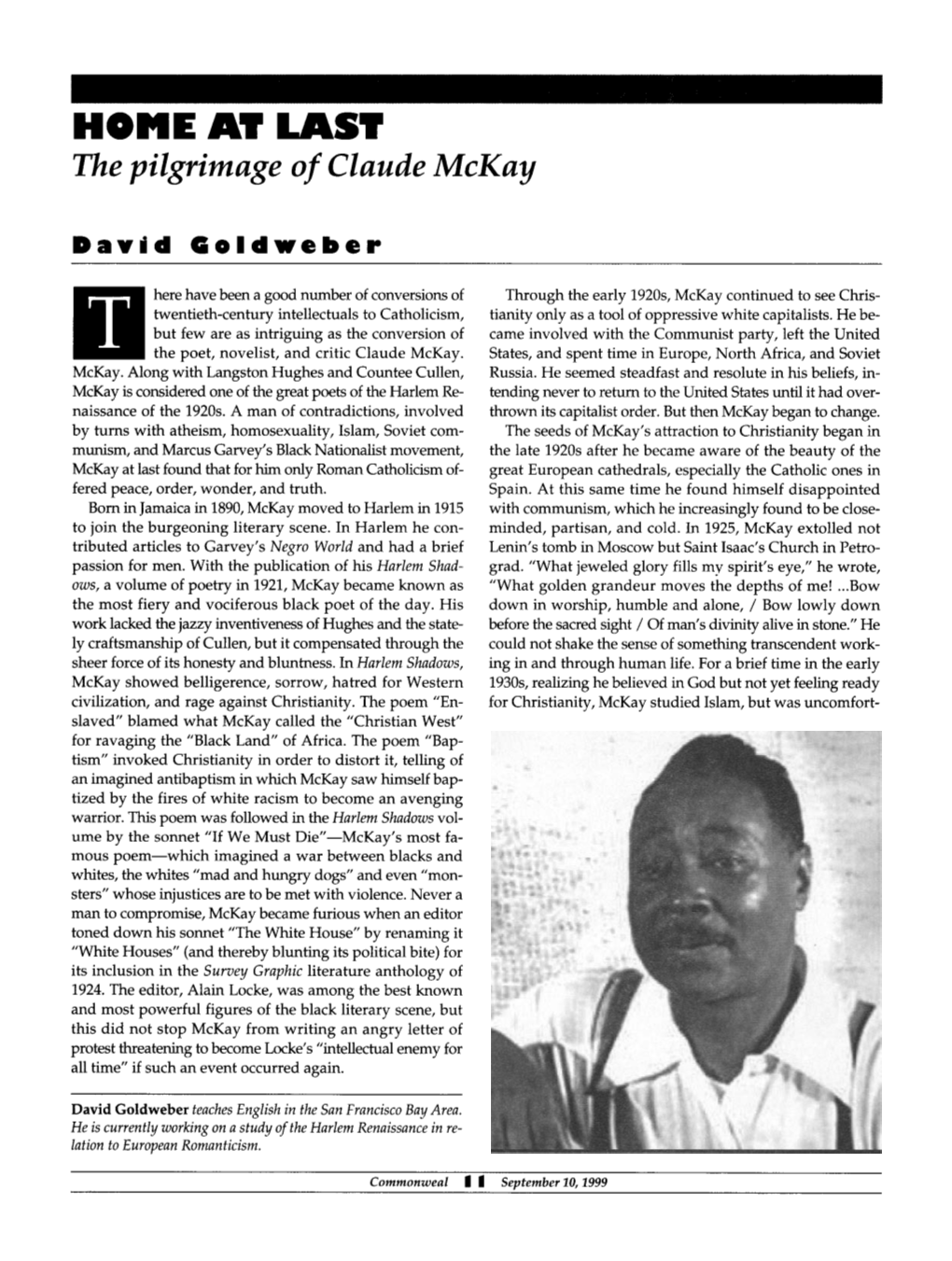 The Pilgrimage of Claude Mckay