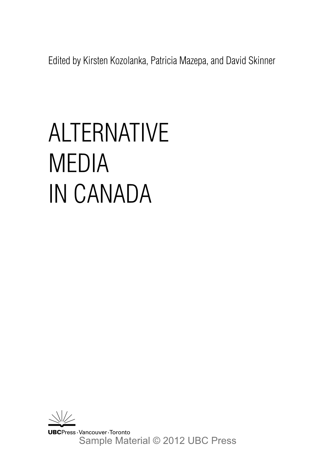 Alternative Media in Canada