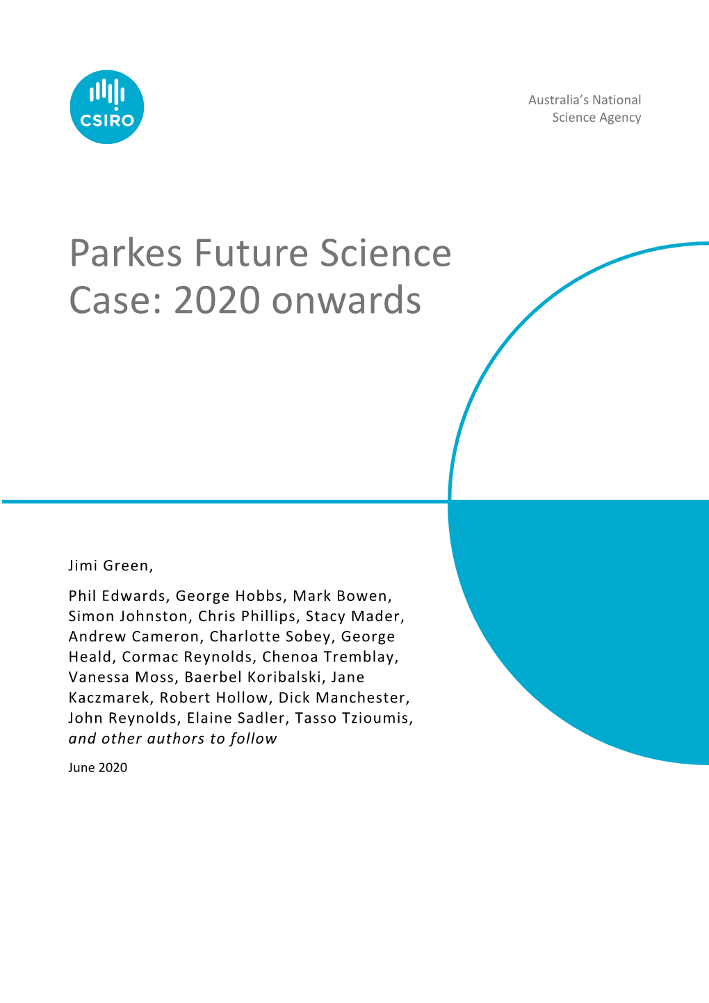 Parkes Future Science Case: 2020 Onwards