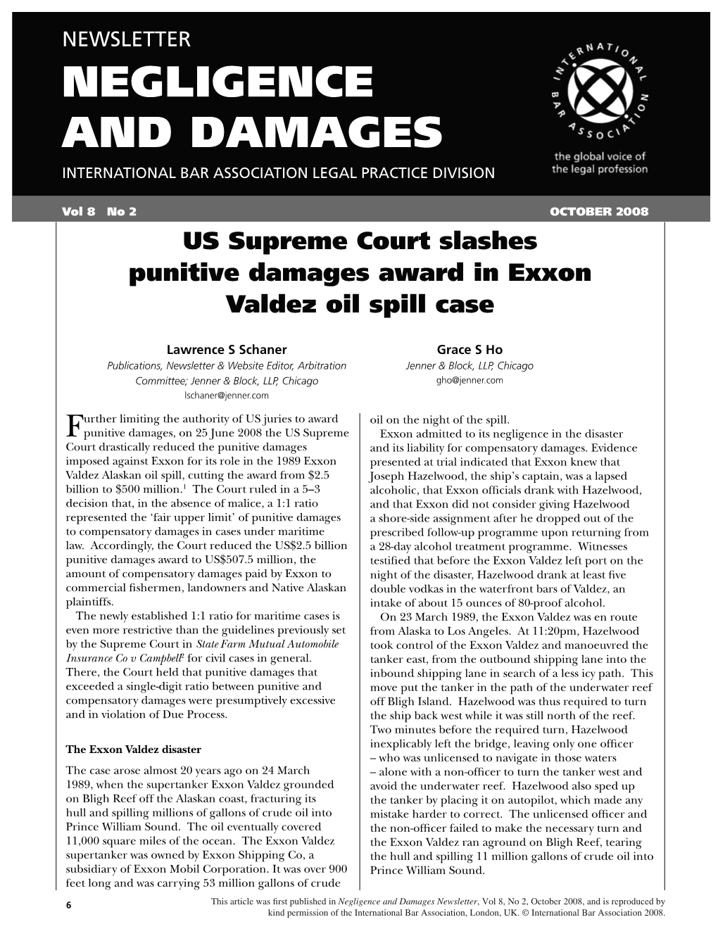 NEGLIGENCE and DAMAGES COMMITTEE NEWSLETTER October 2008 Feuropean Update – the State of Courtplaintiffs