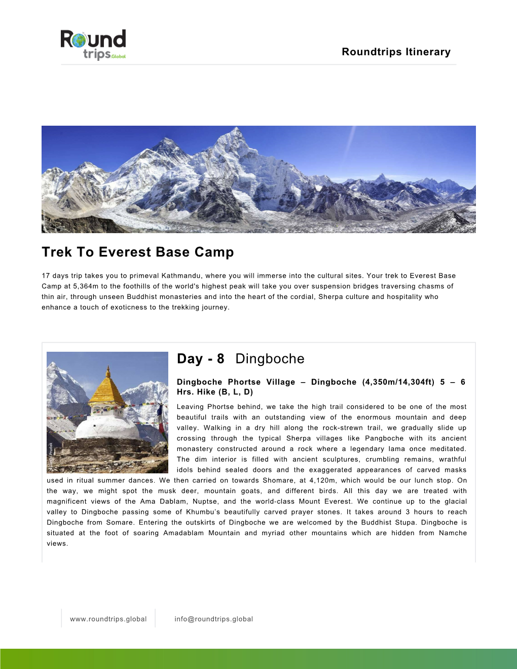 Trek to Everest Base Camp