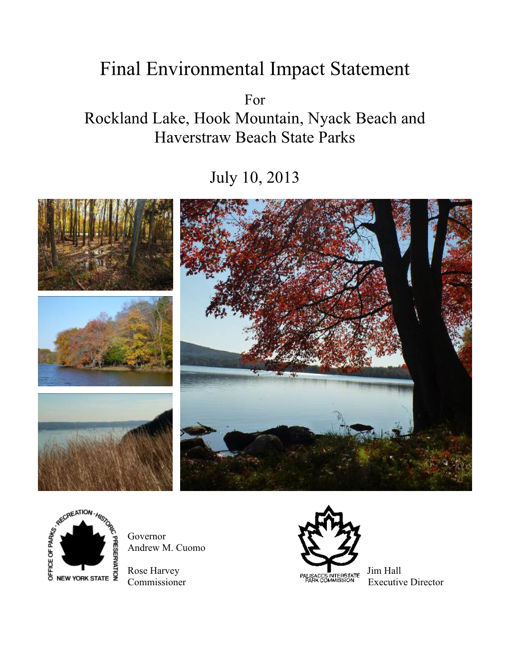 Rockland Lake State Park Master Plan Environmental Impact Statement