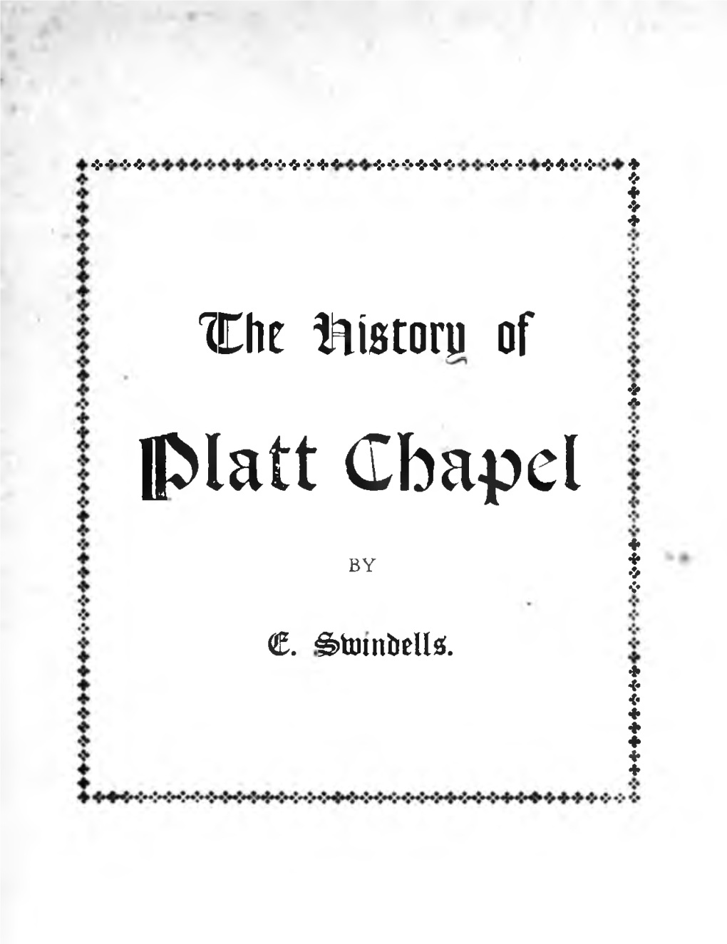 To Download Platt Chapel History