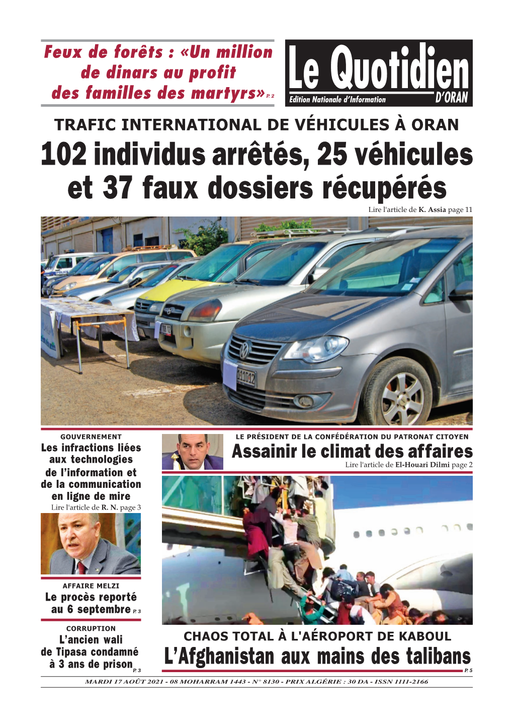 Pdf Le Quotidien D Oran Du 2021-08-17