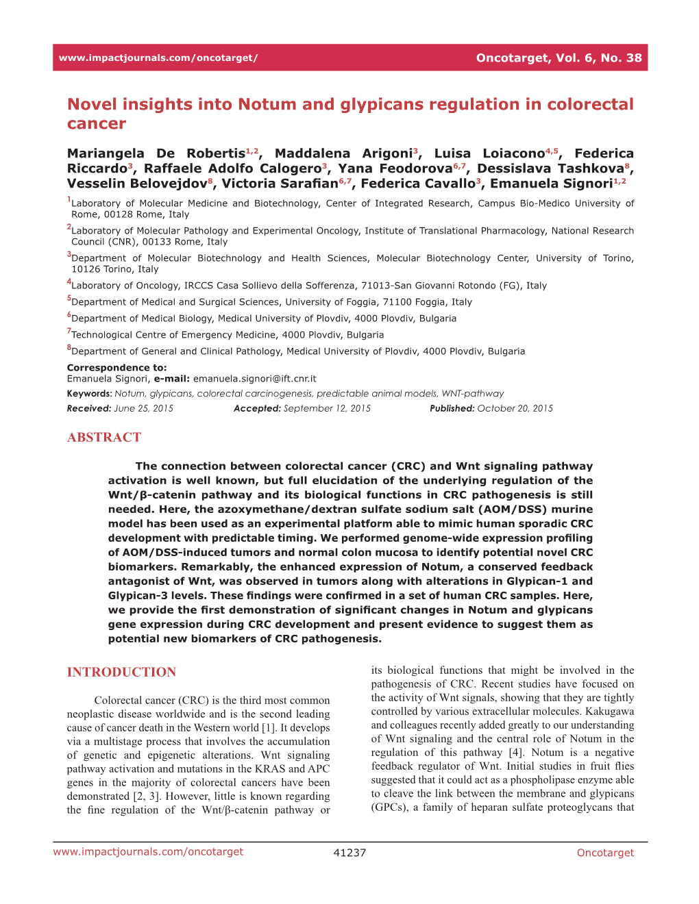 Novel Insights Into Notum and Glypicans Regulation in Colorectal Cancer