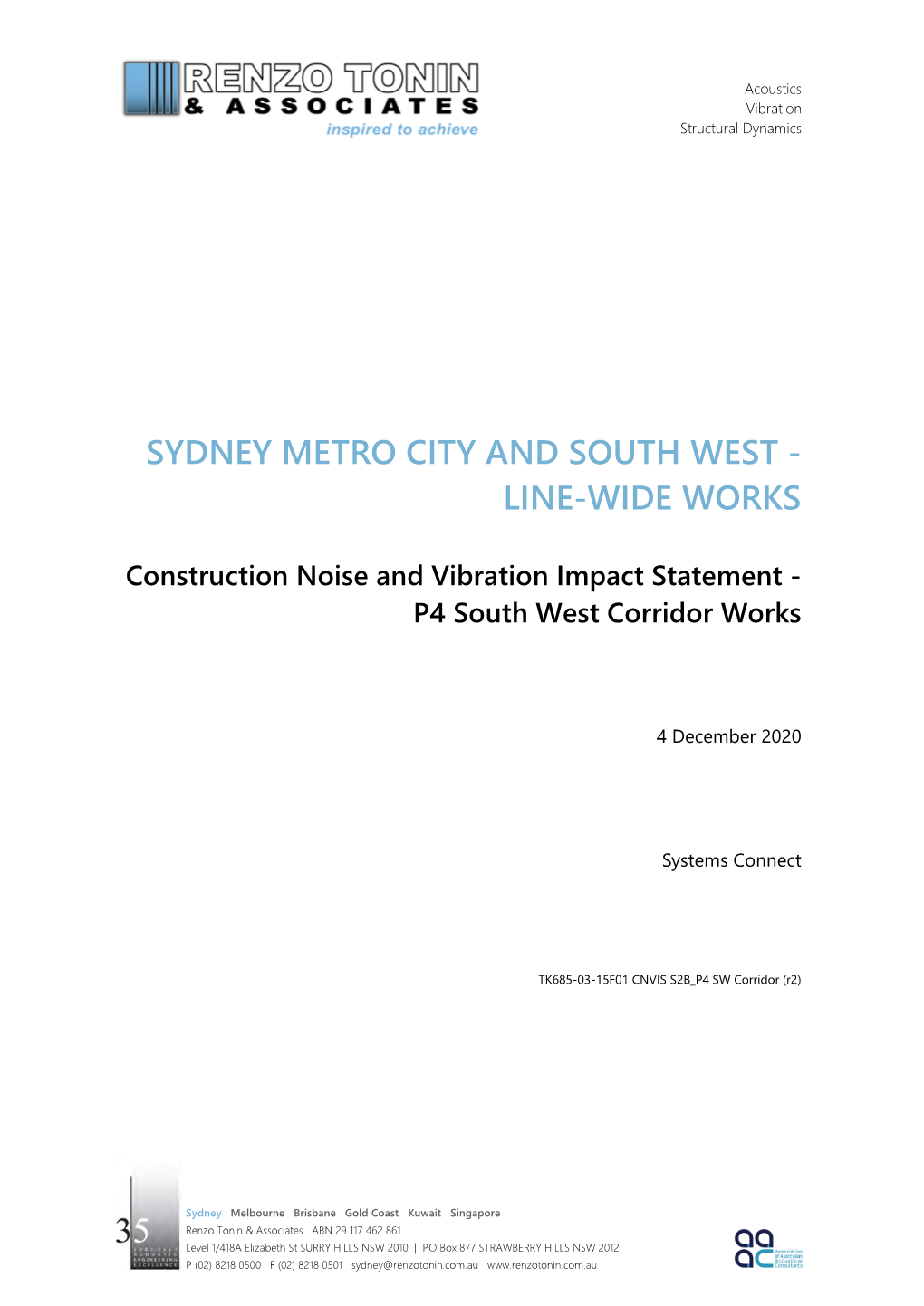 Sydney Metro City and South West - Line-Wide Works