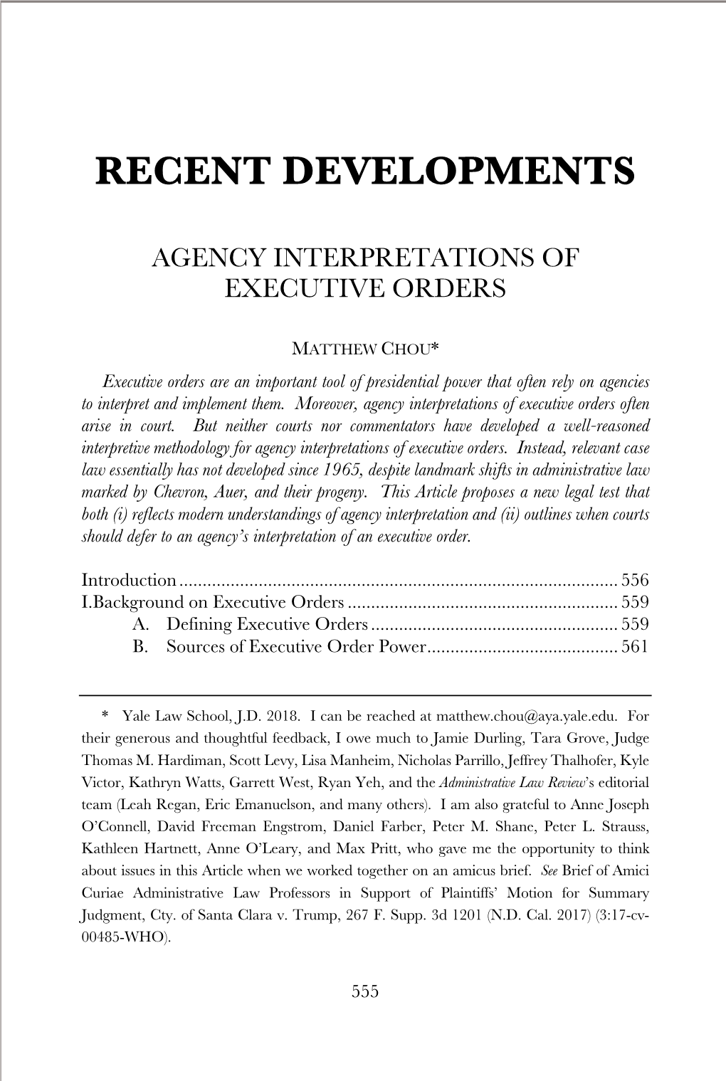 Agency Interpretations of Executive Orders Often Them