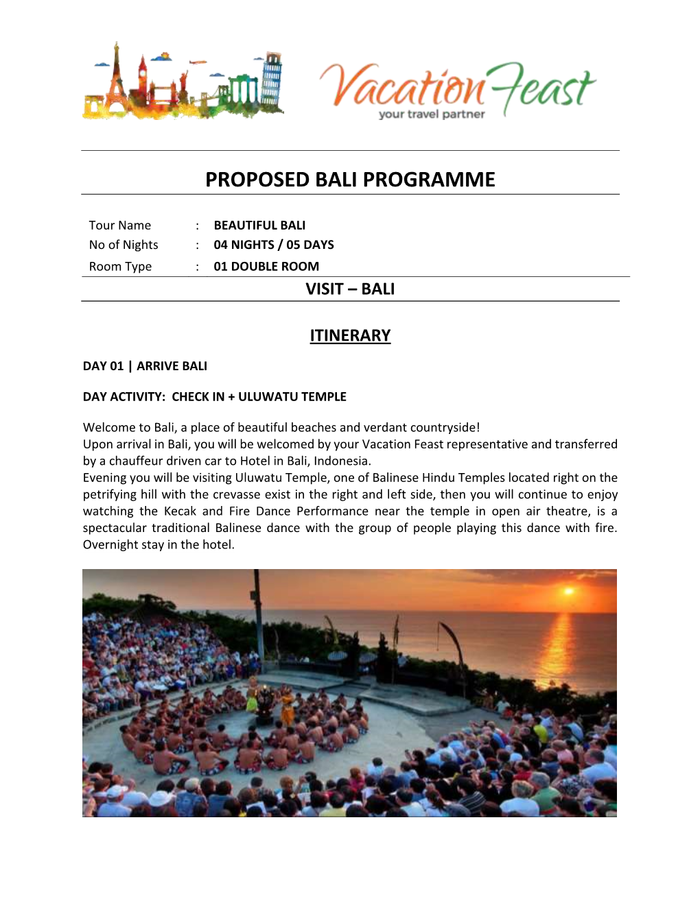 Proposed Bali Programme