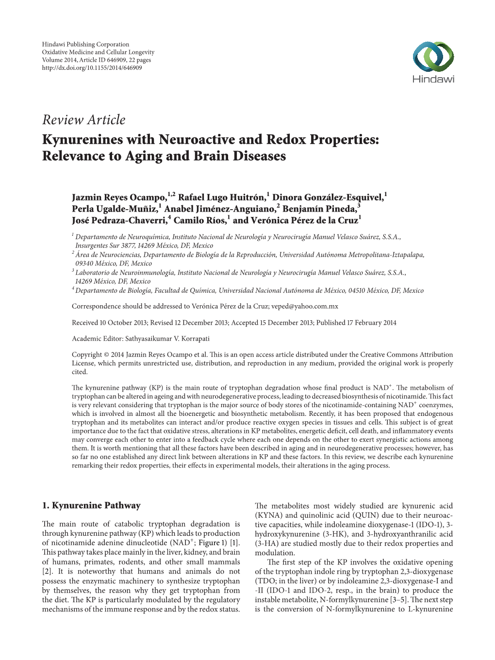 Kynurenines with Neuroactive and Redox Properties: Relevance to Aging and Brain Diseases