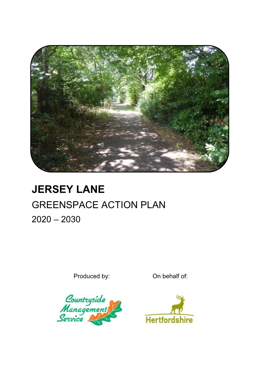 Jersey Lane Greenspace Action Plan 2020 – 2030