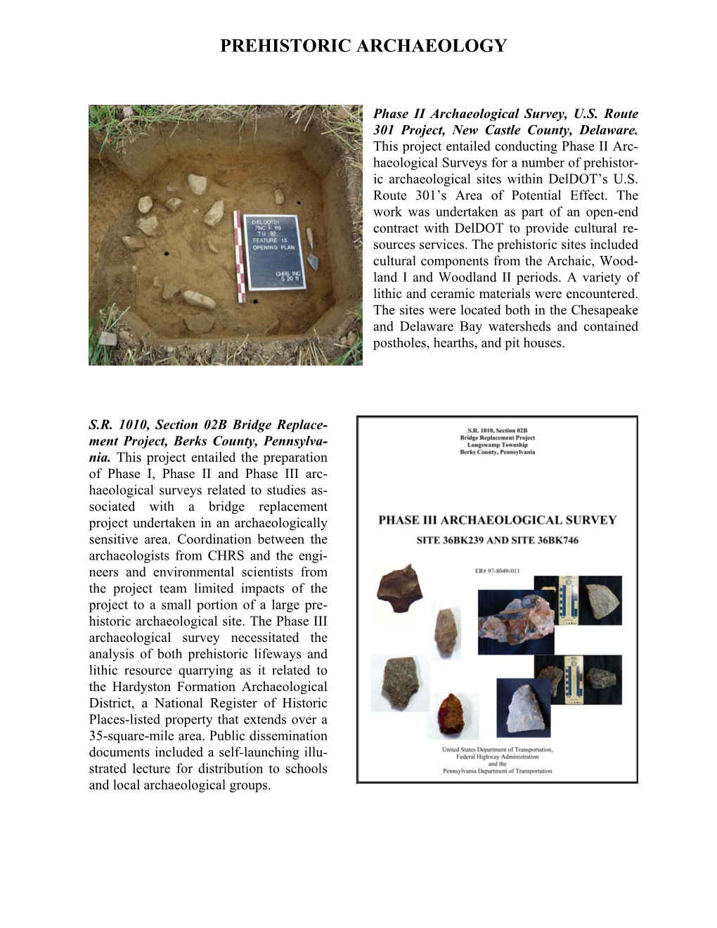 Prehistoric Archaeology