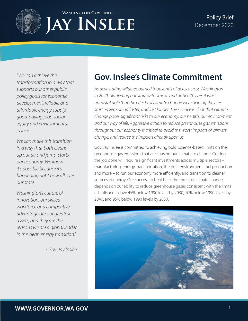 Inslee's Climate Commitment