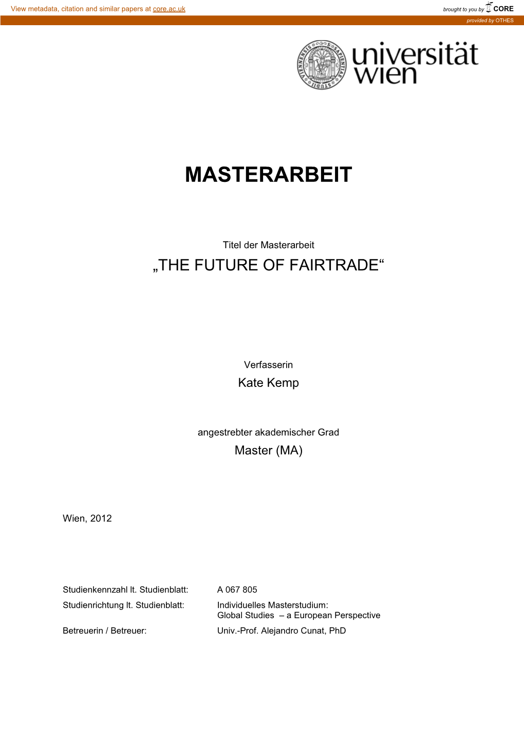 Masterarbeit