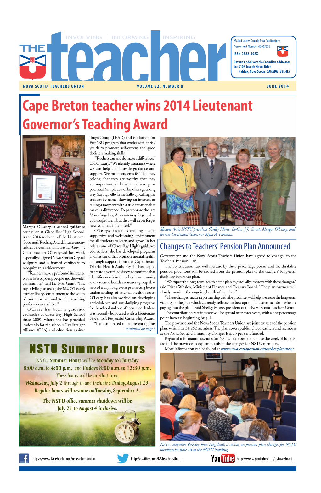 Cape Breton Teacher Wins 2014 Lieutenant Governor's Teaching