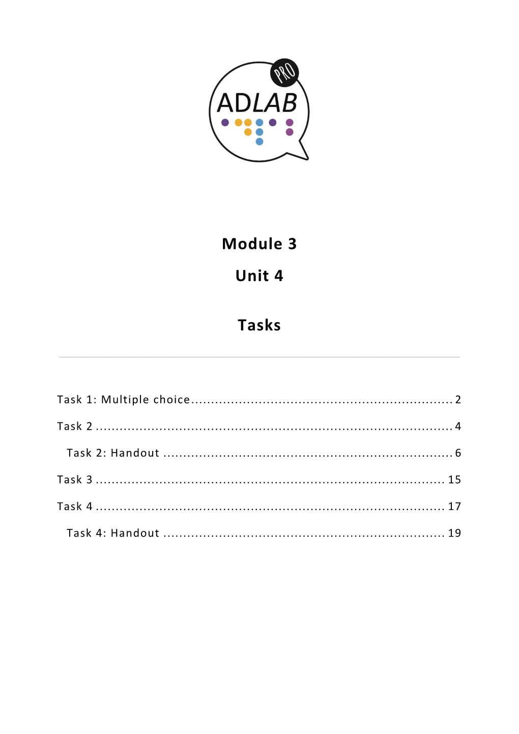 Module 3 Unit 4 Tasks