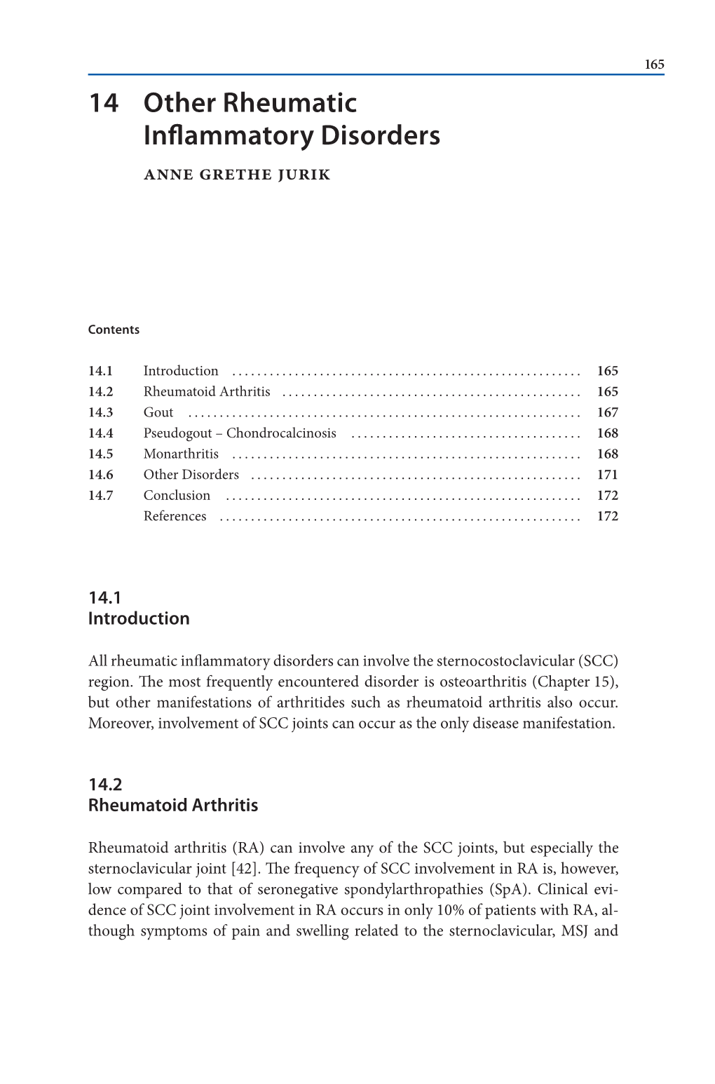 14 Other Rheumatic Inflammatory Disorders Anne Grethe Jurik