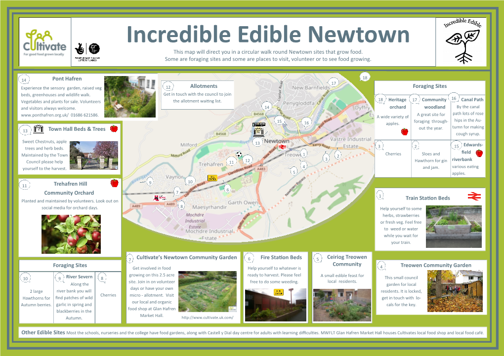 Incredible Edible Newtown This Map Will Direct You in a Circular Walk Round Newtown Sites That Grow Food