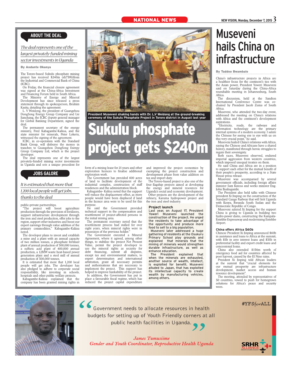 Sukulu Phosphate Project Gets $240M