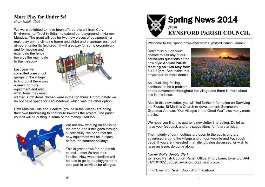 Spring News 2014