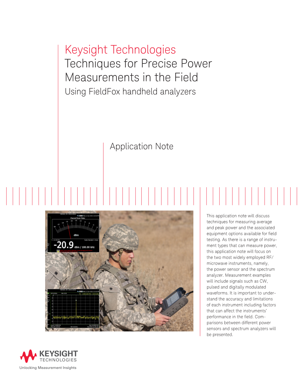 Techniques for Precise Power Measurements in the Field Using Fieldfox Handheld Analyzers