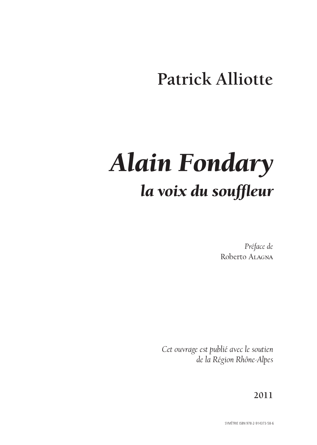 Alain Fondary La Voix Du Souffleur