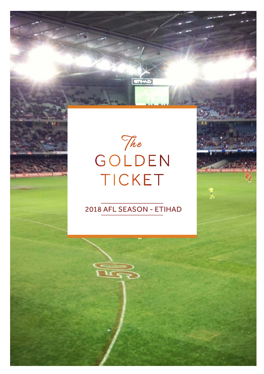 2018 AFL SEASON - ETIHAD Etihad Stadium Medallion Club Seats