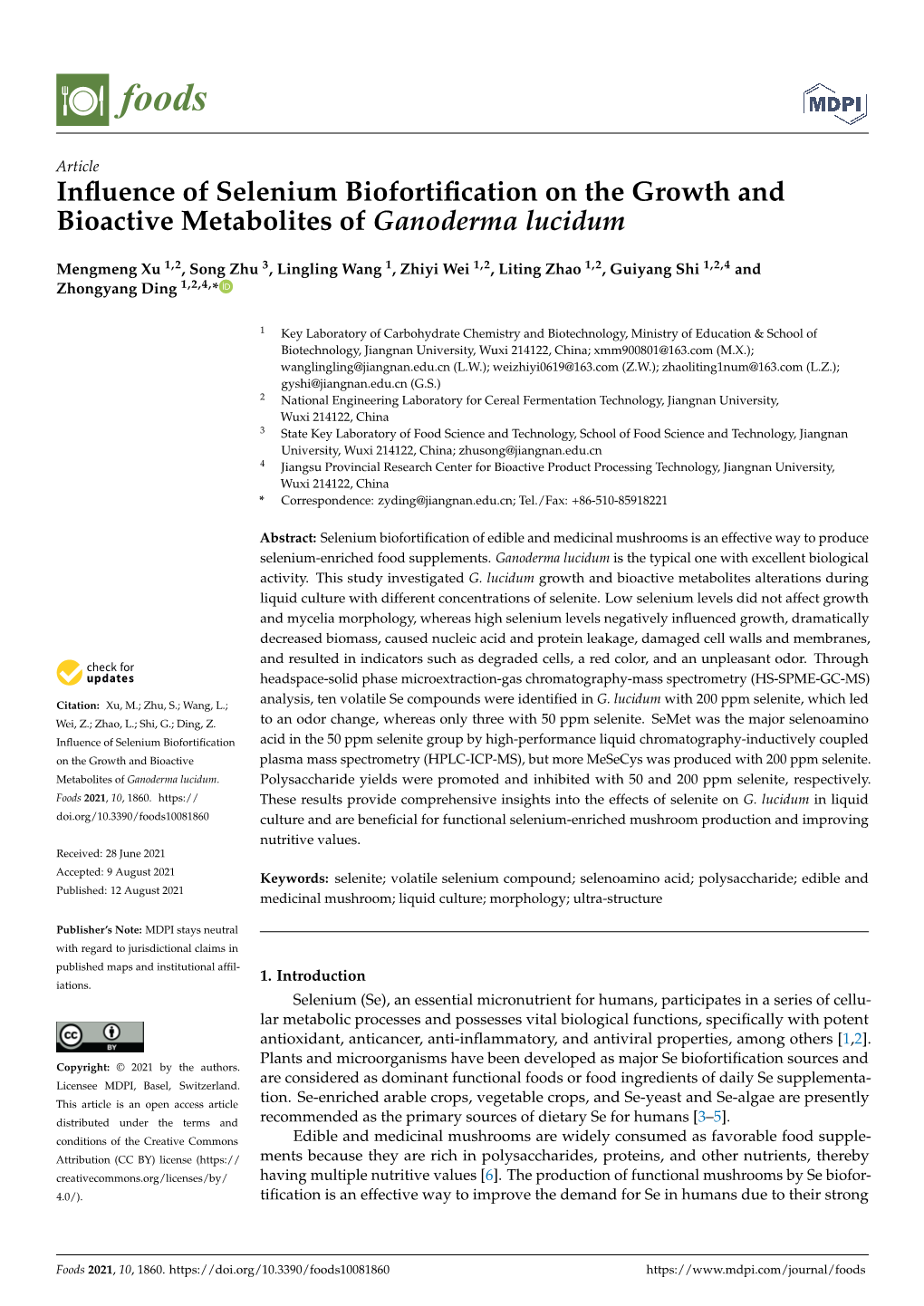 Influence of Selenium Biofortification on the Growth and Bioactive