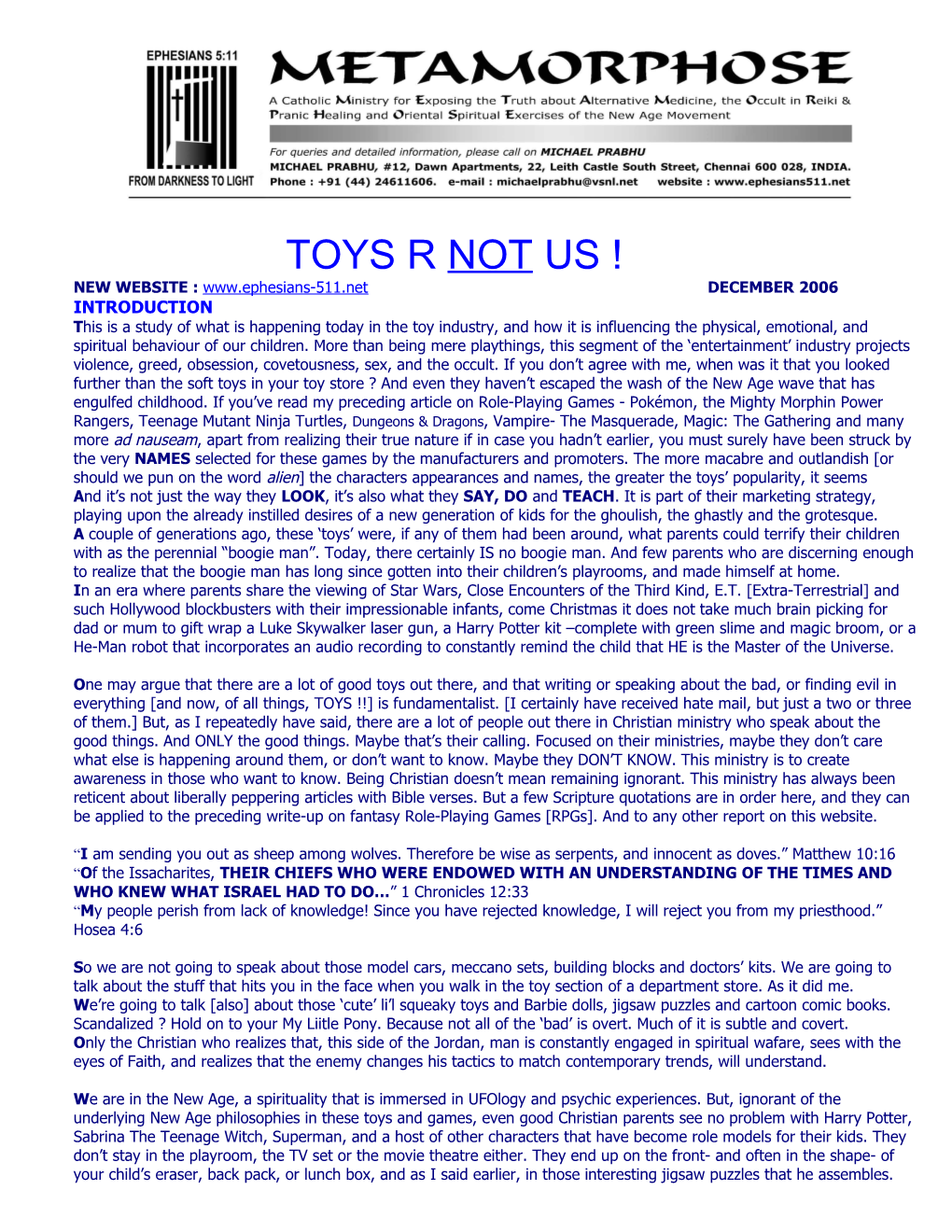 This Is a Study of What Is Happening Today in the Toy Industry, and How It Is Influencing