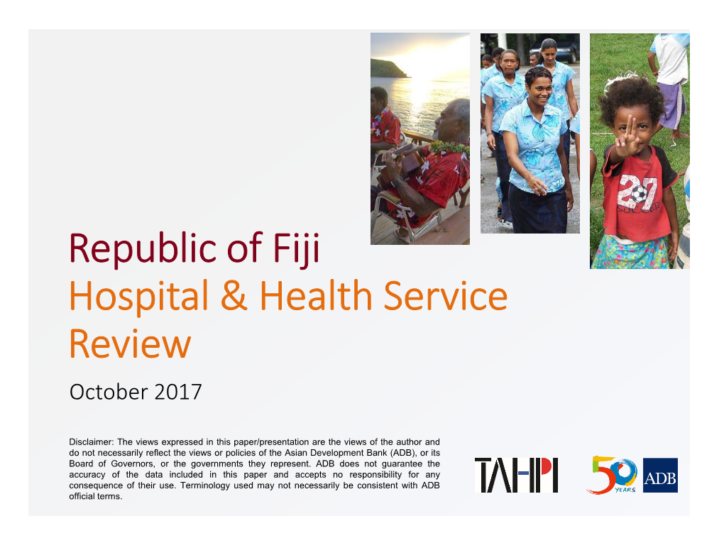 Republic of Fiji: Hospital and Health Service Review