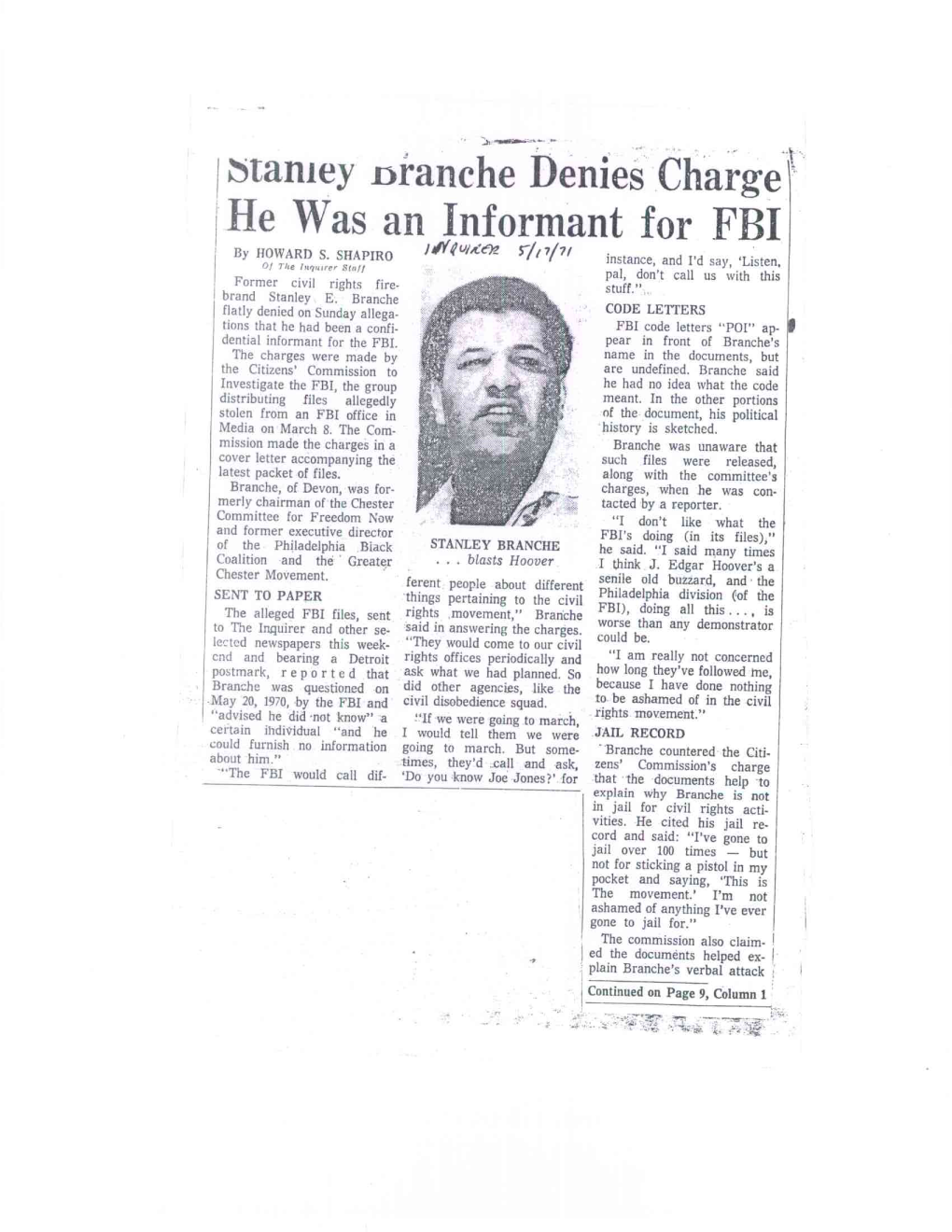 6Tamey Dianche Denies Charge He Was an Informant for FBI 1Rntibee92 5117/7/ by HOWARD S