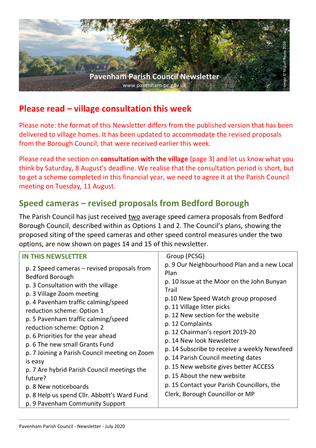 Please Read – Village Consultation This Week