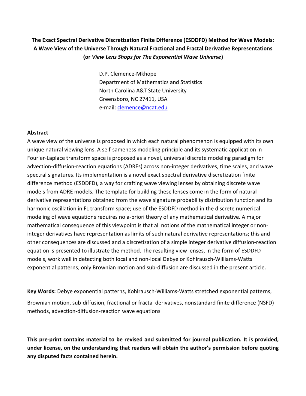 The Exact Spectral Derivative Discretization Finite Difference