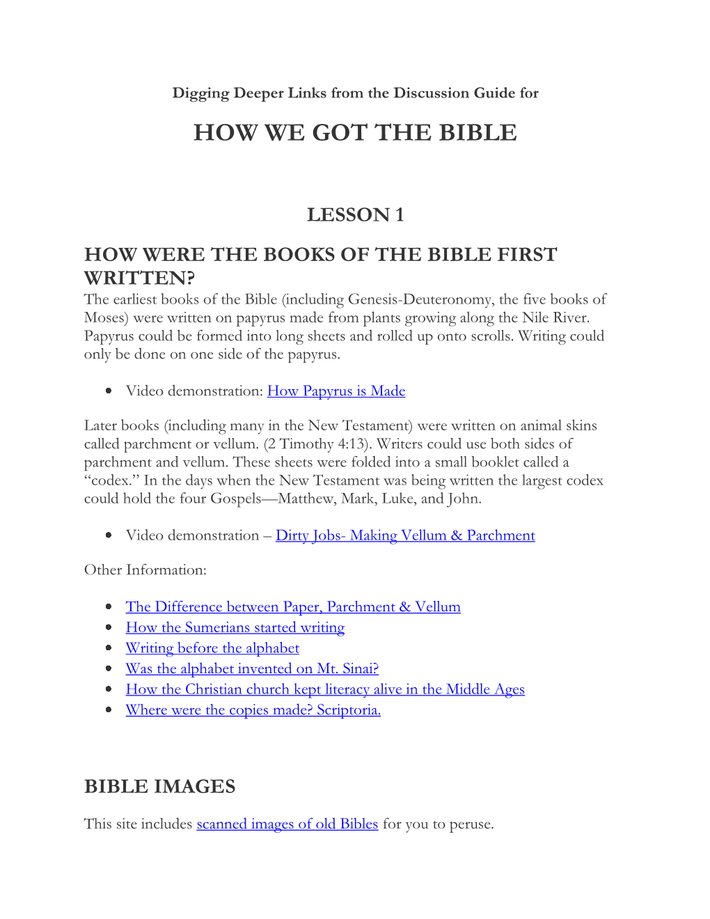 How We Got the Bible