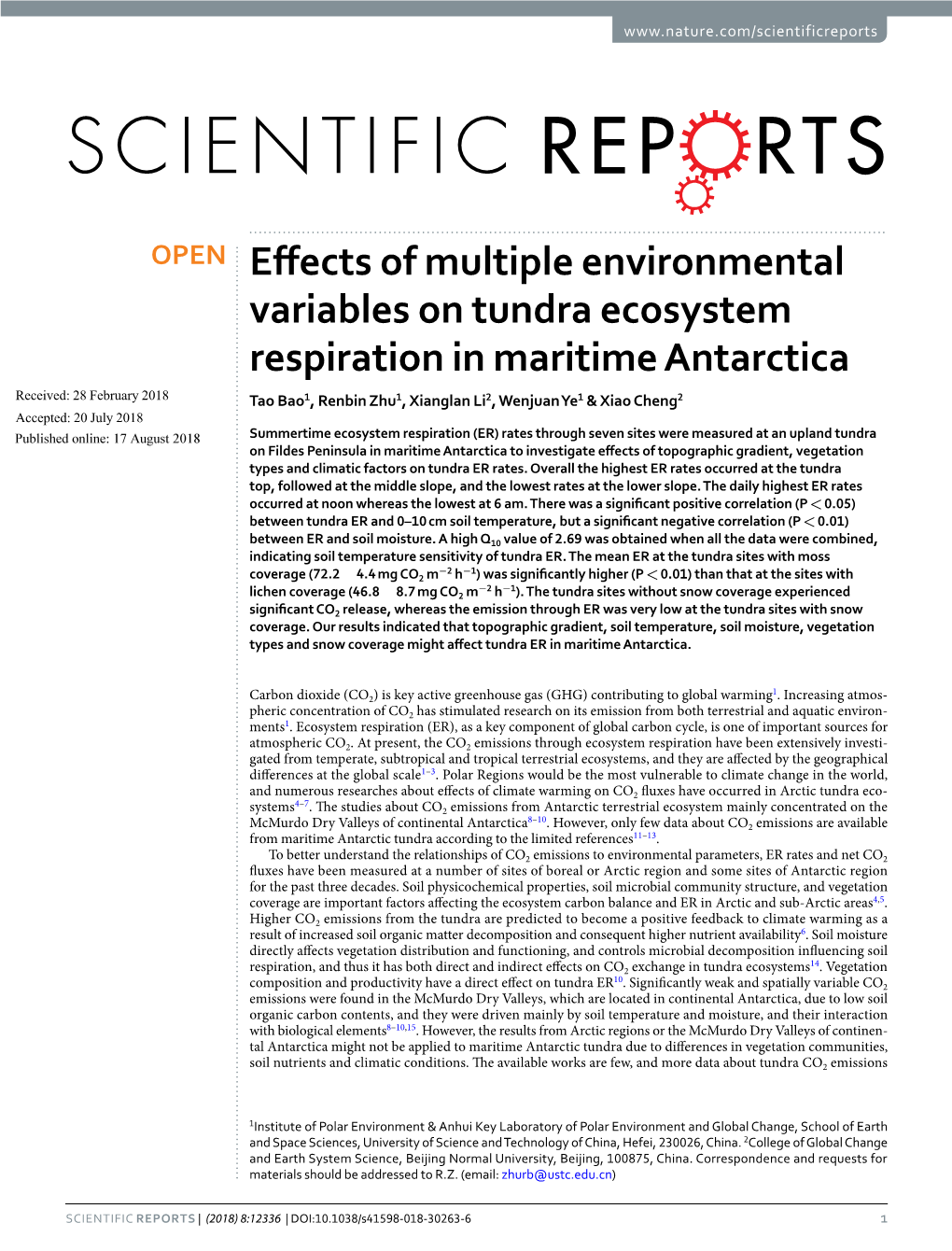 Effects of Multiple Environmental Variables on Tundra Ecosystem