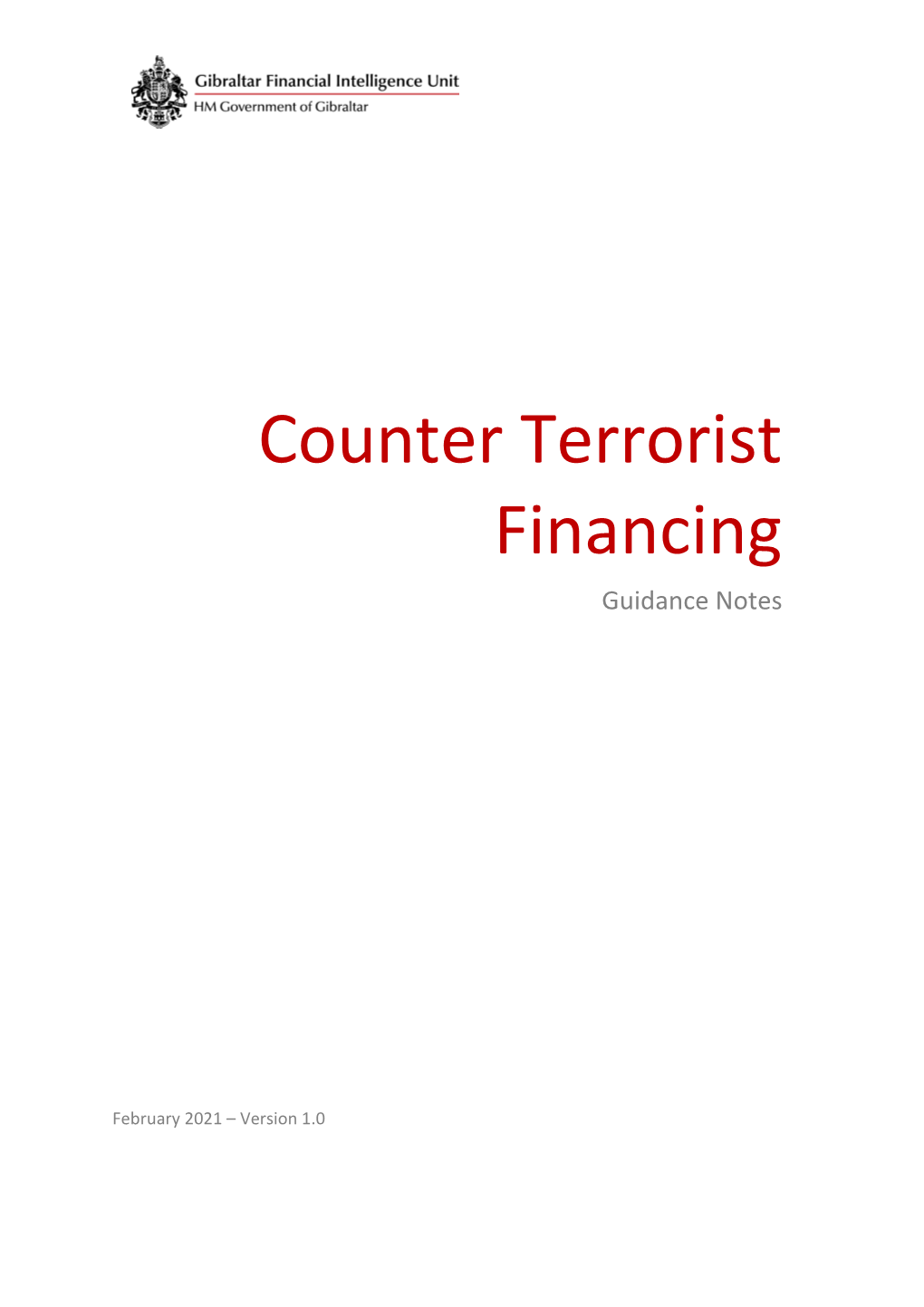 Counter Terrorist Financing Guidance Notes