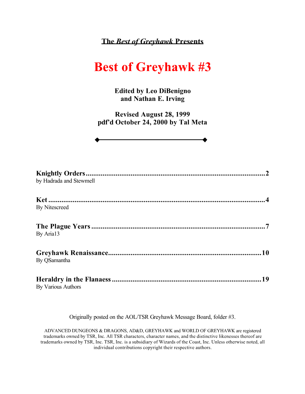 Best of Greyhawk #3