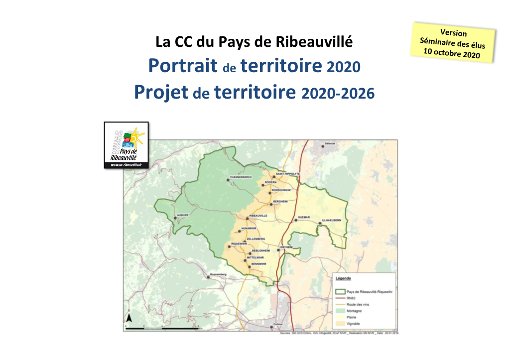 Portrait De Territoire2020 Projetde Territoire 2020-2026