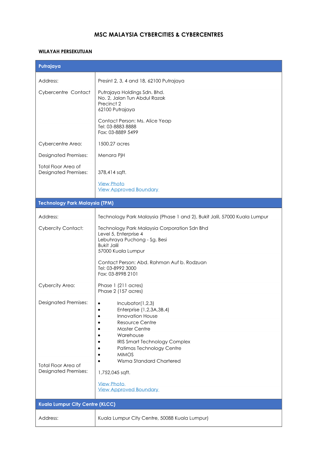 Msc Malaysia Cybercities & Cybercentres