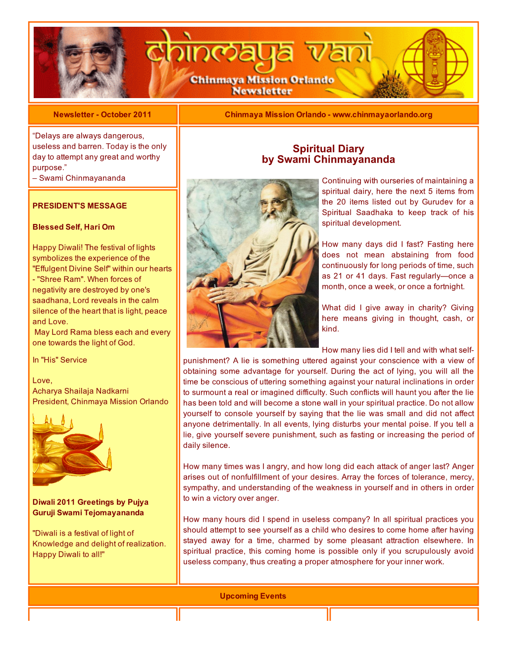 Spiritual Diary by Swami Chinmayananda