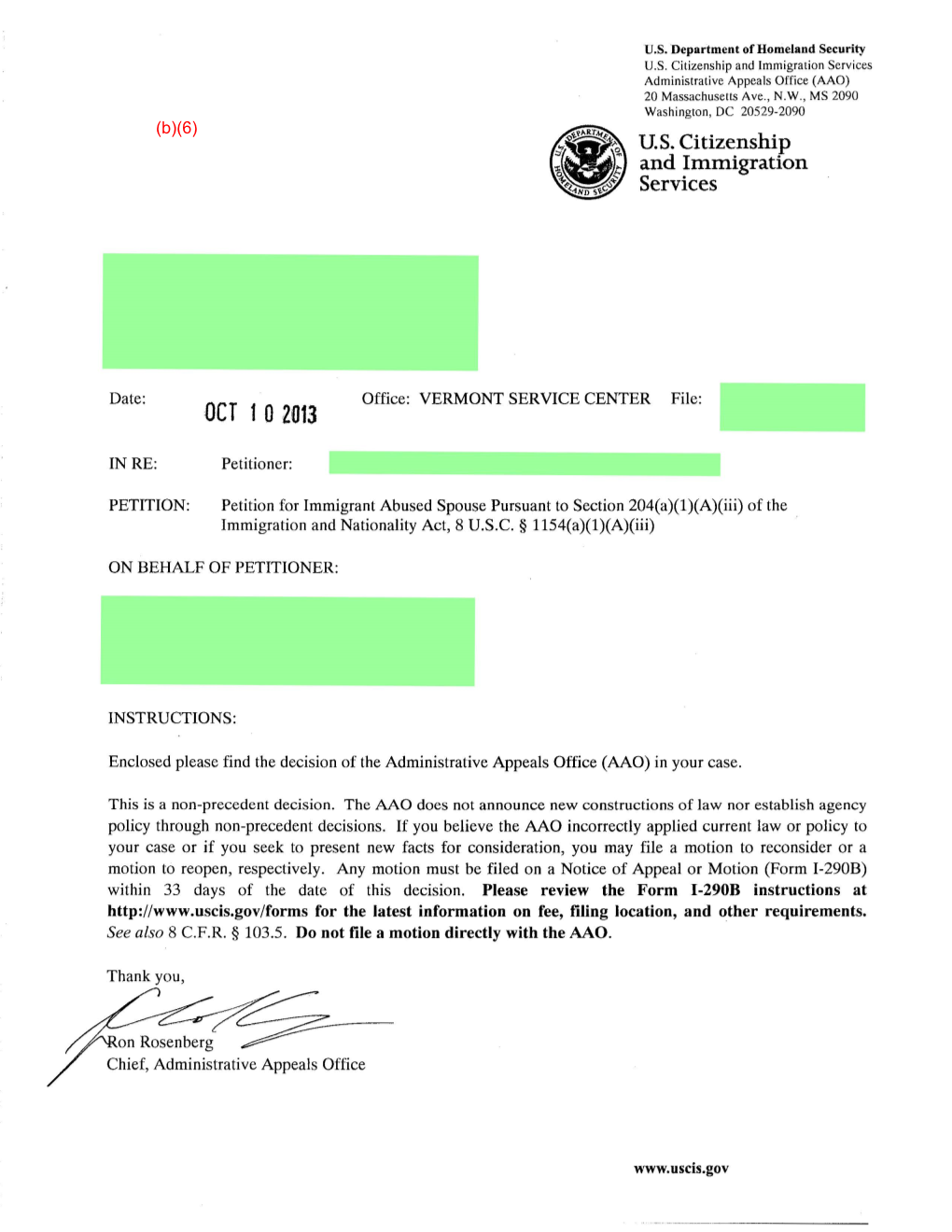 US Citizenship and Immigration Services